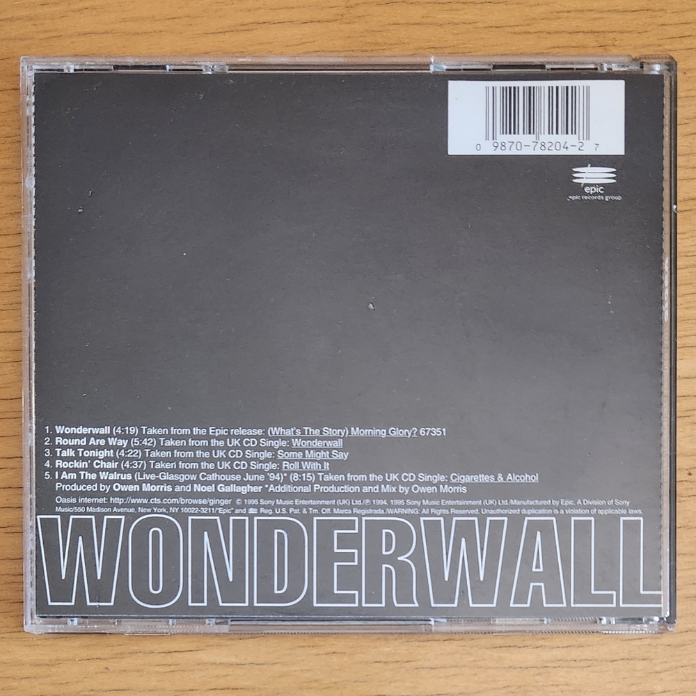 Oasis "Shakermaker", "Wonderwall" - 1990s CD Singles (Lot of 2) - Picture 6 of 8